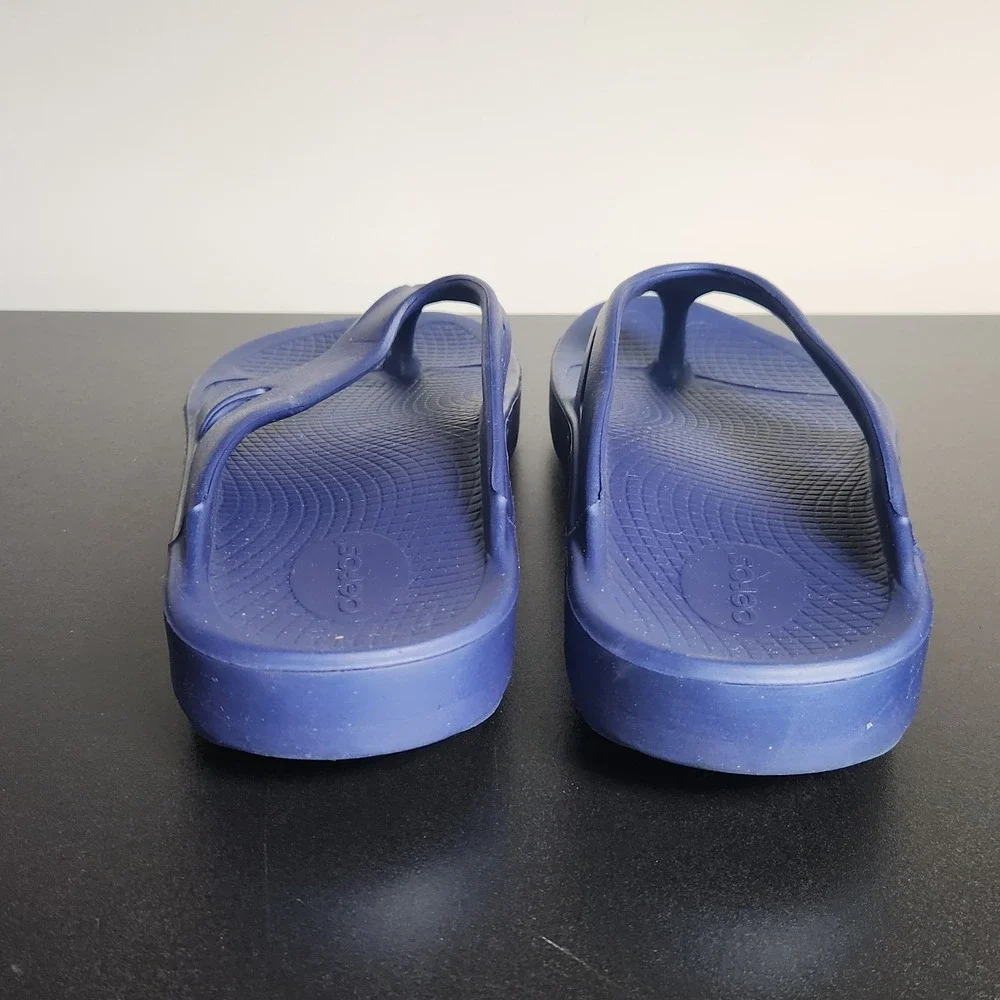OOFOS Original Recovery Sandals Mens 8 Womens 11 Blue Flip Flop Thong Shoes